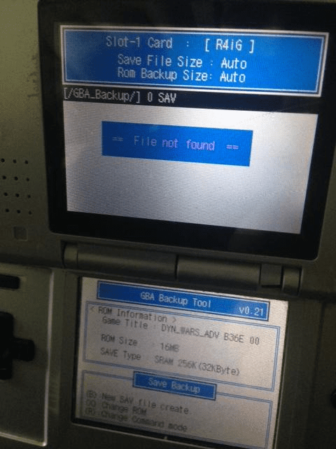 GBA Backup Tool, screenshot pulled from GBAtemp